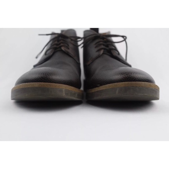 Zara Men's Lizard Skin Print Lace Up Ankle Boots - Picture 2 of 8